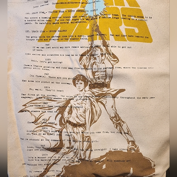 Star Wars Luke And Princess Leia Canvas Tote Bag - Picture 11 of 14